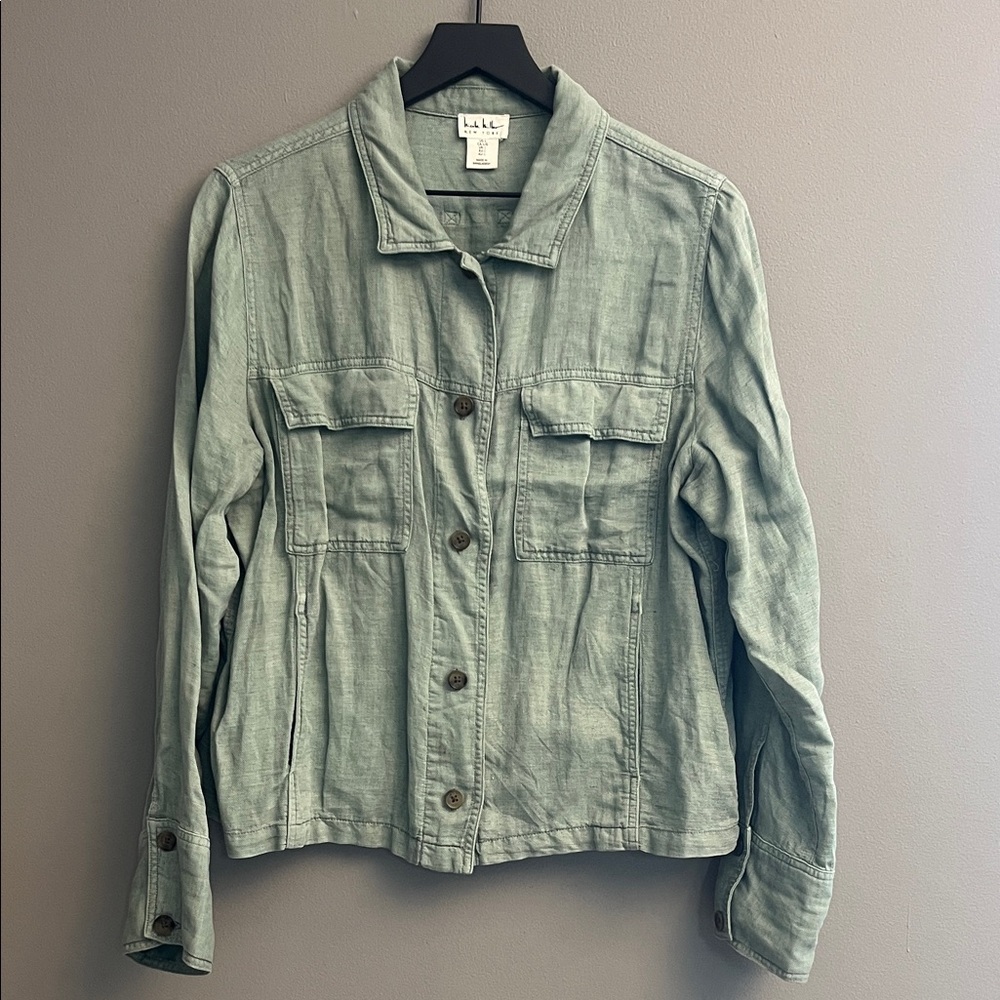 Women's Linen Green Jacket